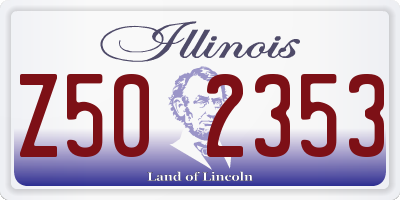 IL license plate Z502353
