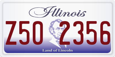 IL license plate Z502356