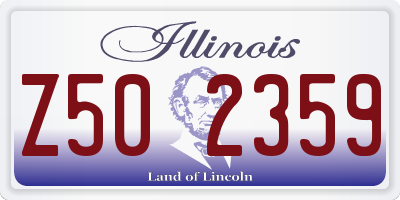 IL license plate Z502359