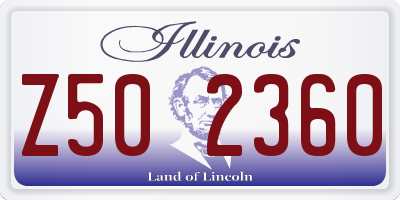 IL license plate Z502360
