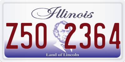 IL license plate Z502364