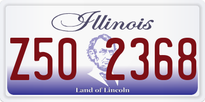 IL license plate Z502368