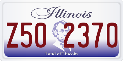 IL license plate Z502370
