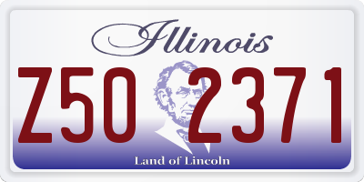 IL license plate Z502371