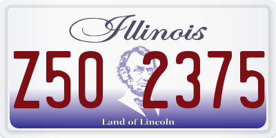IL license plate Z502375