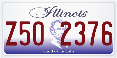 IL license plate Z502376