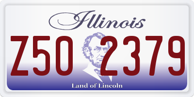 IL license plate Z502379