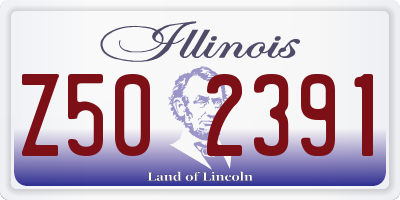 IL license plate Z502391