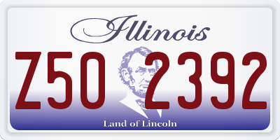 IL license plate Z502392