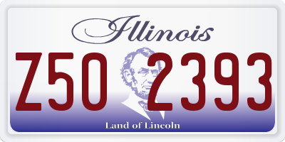 IL license plate Z502393