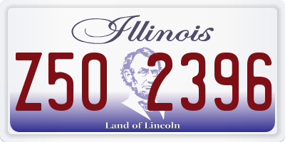 IL license plate Z502396