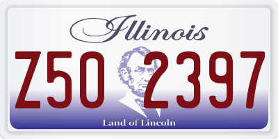 IL license plate Z502397