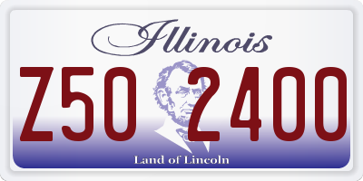 IL license plate Z502400