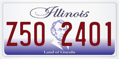 IL license plate Z502401