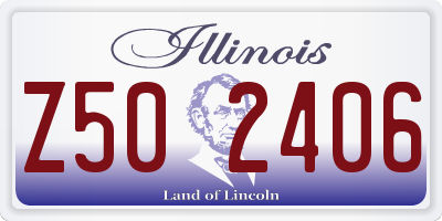 IL license plate Z502406