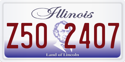 IL license plate Z502407