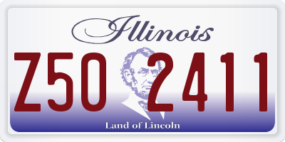 IL license plate Z502411