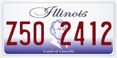 IL license plate Z502412