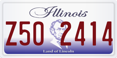 IL license plate Z502414