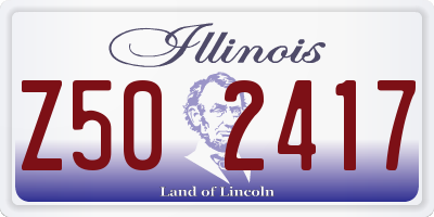 IL license plate Z502417