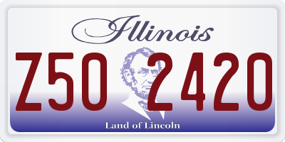 IL license plate Z502420