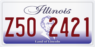 IL license plate Z502421