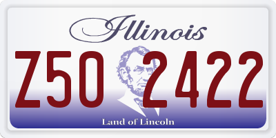 IL license plate Z502422