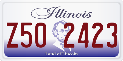 IL license plate Z502423