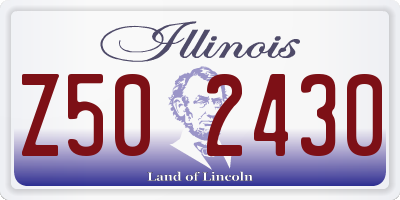 IL license plate Z502430
