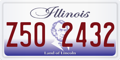 IL license plate Z502432
