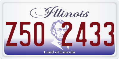 IL license plate Z502433