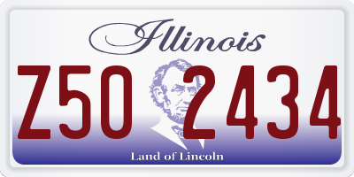 IL license plate Z502434