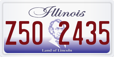 IL license plate Z502435