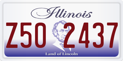 IL license plate Z502437