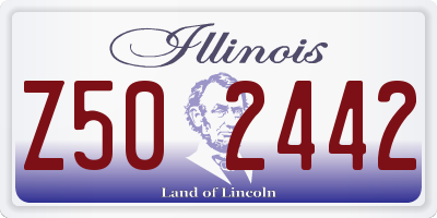 IL license plate Z502442
