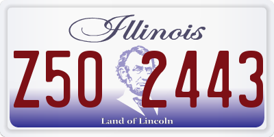 IL license plate Z502443