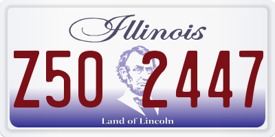 IL license plate Z502447