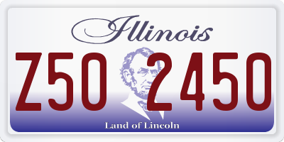 IL license plate Z502450