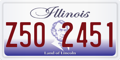 IL license plate Z502451
