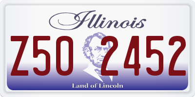 IL license plate Z502452
