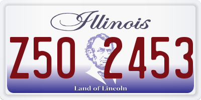 IL license plate Z502453