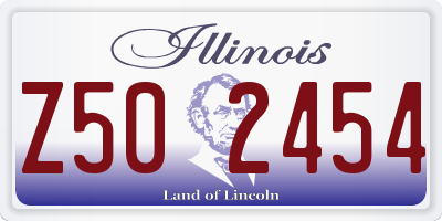 IL license plate Z502454