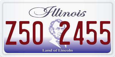 IL license plate Z502455
