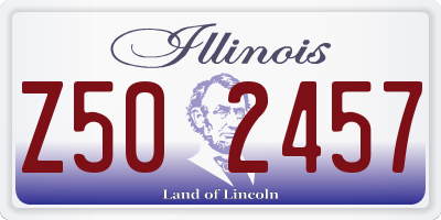 IL license plate Z502457