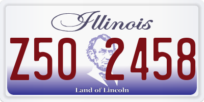 IL license plate Z502458