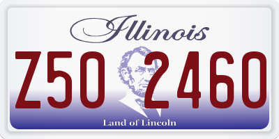 IL license plate Z502460
