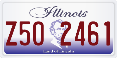 IL license plate Z502461