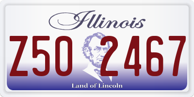 IL license plate Z502467