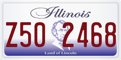 IL license plate Z502468