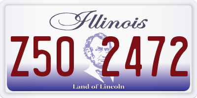 IL license plate Z502472